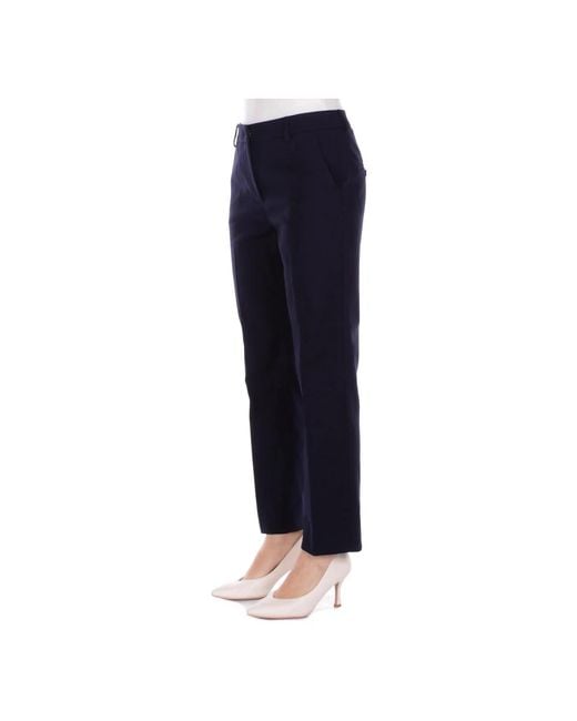 Weekend by Maxmara Blue Straight Trousers