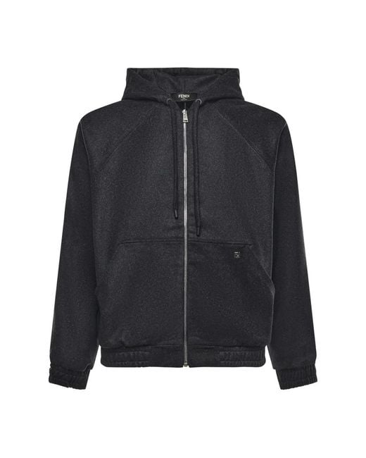 Fendi Black Zip-Throughs for men