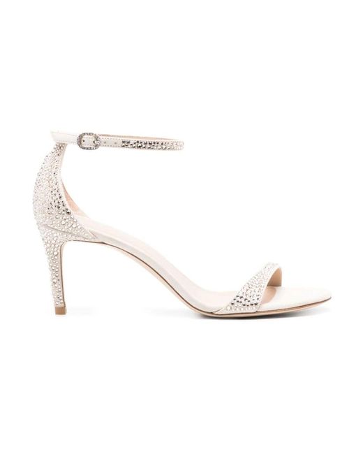 Stuart Weitzman White High Heel Sandals