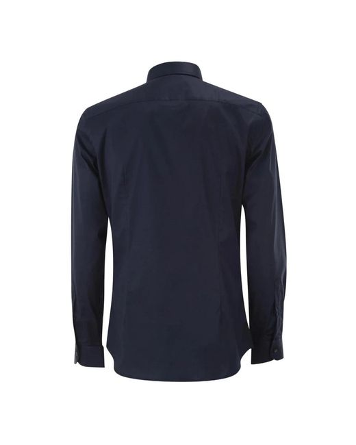 Fay Overhemden ,Blauw ,Katoen Regular Fit Overhemd in het Blue voor heren