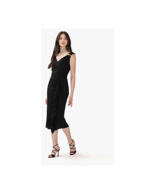 Max Mara Black Wrap Dresses