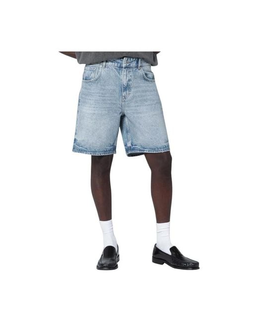 Represent Blue Denim Shorts for men