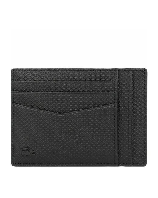 Lacoste Black Chantaco Leder Kartenetui