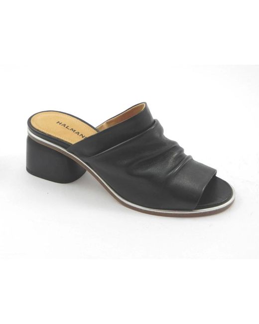 Heeled Mules di Halmanera in Gray