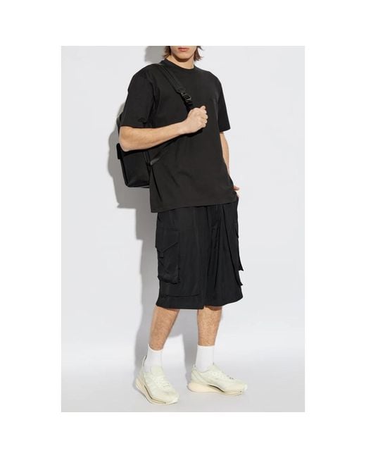 Y-3 Tops ,Zwart ,Katoen T-Shirt Met Gedrukt Logo in het Black voor heren