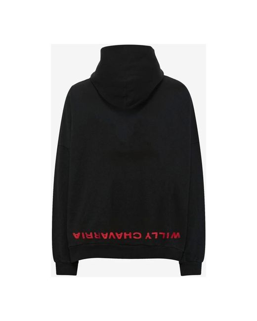 Willy Chavarria Black Hoodies for men