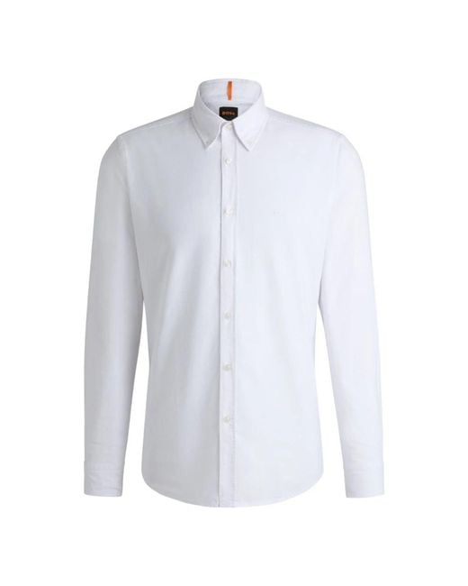 Boss White Formal Shirts for men