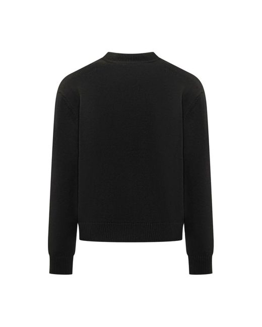 Casablanca Black Round-Neck Knitwear for men