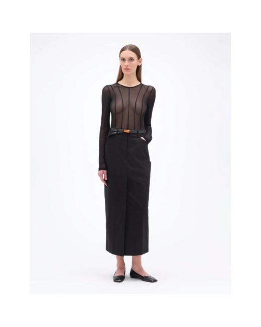 REMAIN Birger Christensen Rokken ,Zwart ,Katoen Scandinavische Chic Pencil Rok in het Black