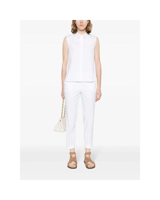 Peserico White Cropped Trousers