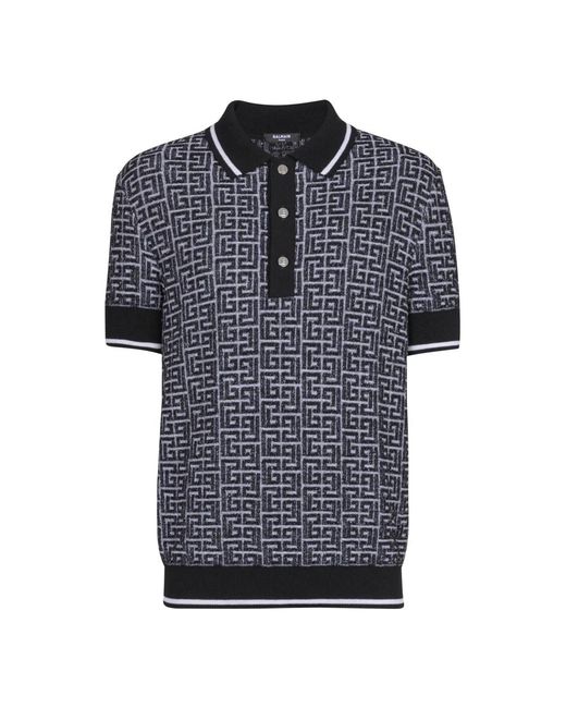 Balmain Blue Polo Shirts for men