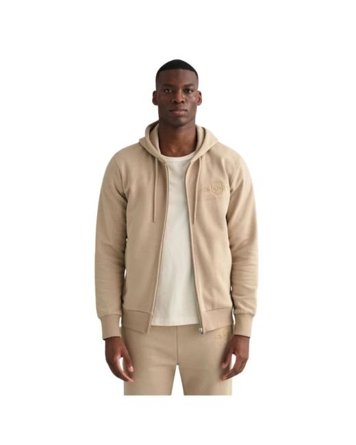 Gant Zip-Throughs in het Natural voor heren