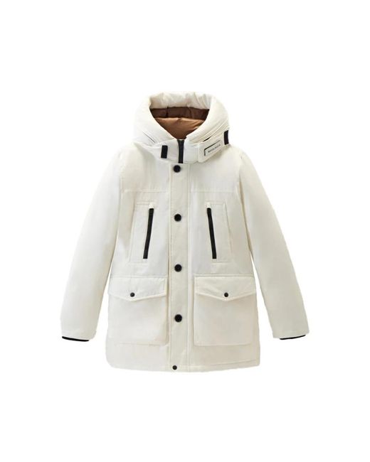 Woolrich White Winter Jackets for men