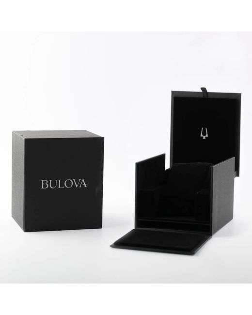 Bulova Precisionist schwarze lederarmbanduhr in Black für Herren