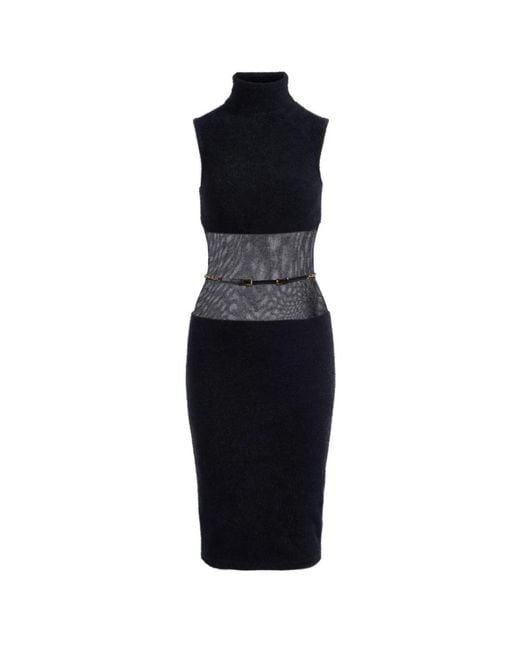 Midi Dresses Elisabetta Franchi de color Blue