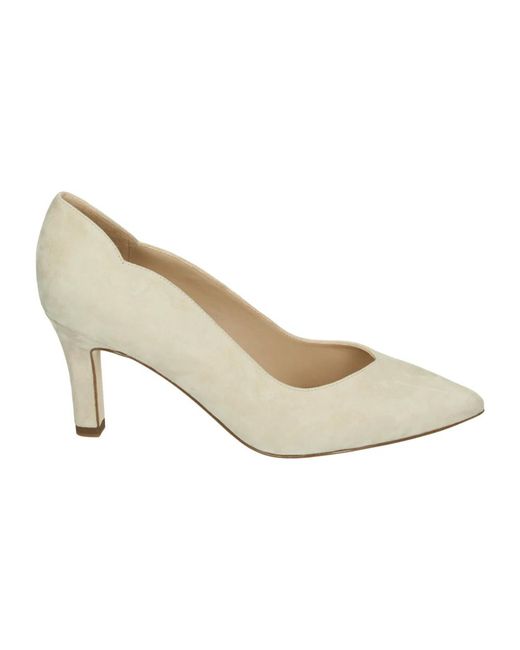 Peter Kaiser Schoenen ,Suède Suède Pumps Met G Breedte in het White