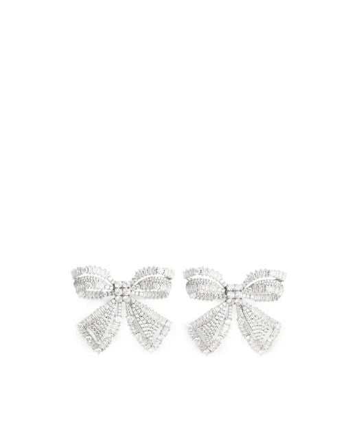 Self-Portrait White Earrings