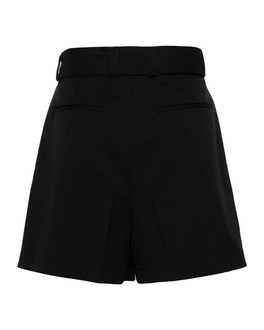 Jil Sander Weitgeschnittene schwarze shorts mit gürtel in Black für Herren