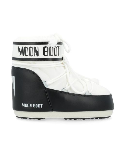 Botas Bajas De Nylon Blanco Icono, Mujer, Talla Moon Boot de color White