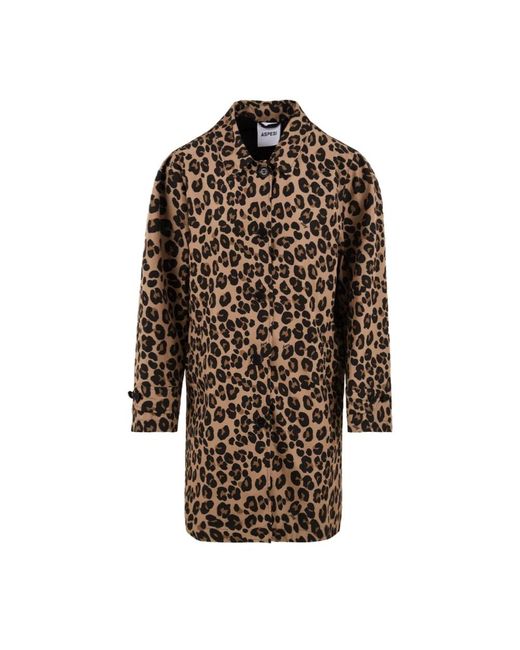Single-Breasted Coats di Aspesi in Brown