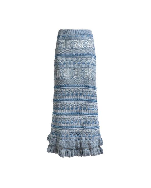 Etro Blue Maxi Skirts