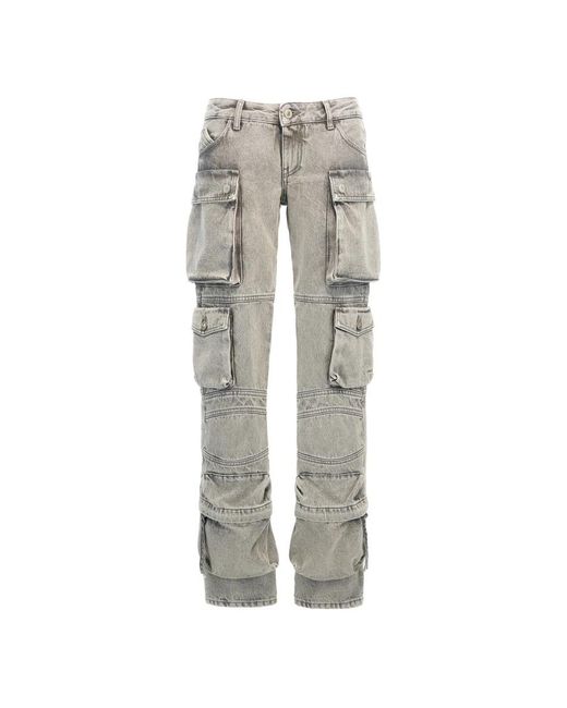 The Attico Gray Straight Fit Jeans