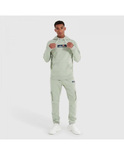 Ellesse Hoodies & Sweatvesten ,Groen ,Groene Crested Sweater in het Green voor heren