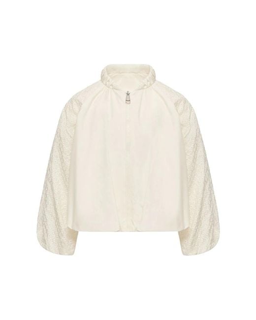 Moncler Jassen ,Wit ,Polyester Hyame Jacket in het Natural