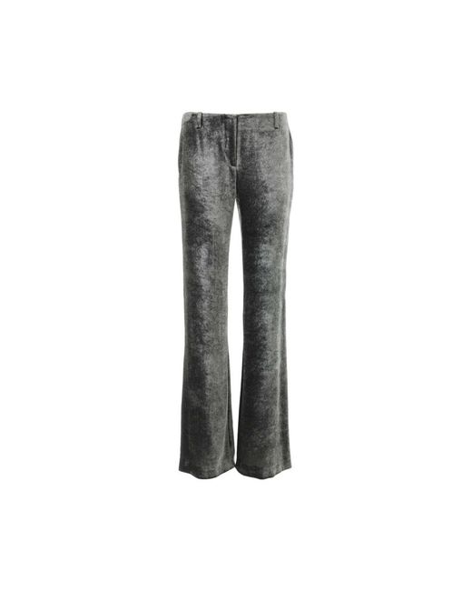 Alberta Ferretti Gray Boot-Cut Jeans
