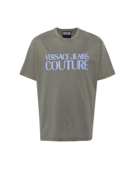 T-shirt polo grigie uomo ss24 di Versace in Gray da Uomo