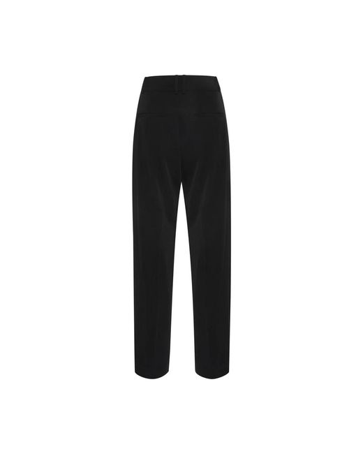 Inwear Zwarte Geplooide Broek Met Brede Tailleband in het Black