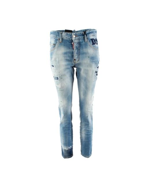 DSquared² Slim-fit blaue skater jeans in Blue für Herren