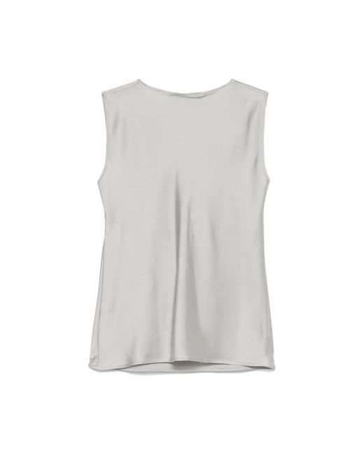 D.exterior Gray Sleeveless Tops