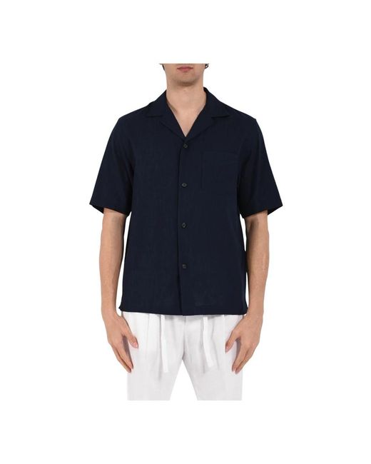 Paolo Pecora Blue Short Sleeve Shirts for men