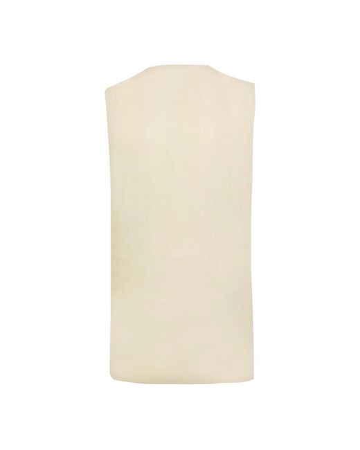 Cortana Natural Sleeveless Tops
