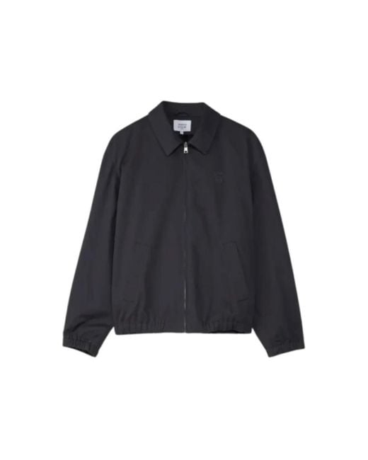 Maison Kitsuné Jassen ,Blauw ,Minimalistische Blouson Met Rits in het Blue voor heren