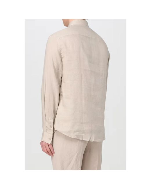 ARMANI EXCHANGE Basic Leinenhemd in Natural für Herren