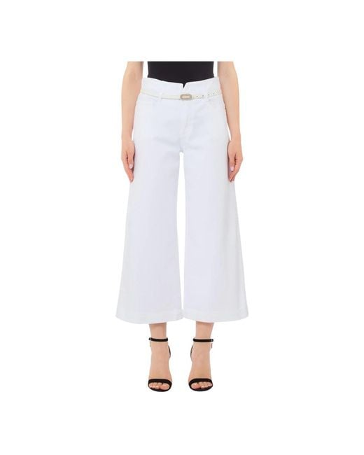 Wide Trousers Liu Jo de color White