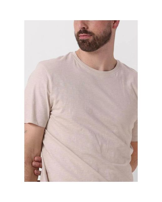 SELECTED Tops Polo & T-Shirt Slhaspen Slub in het Pink voor heren