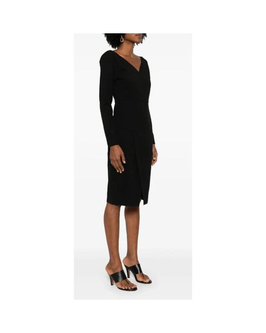Midi Dresses Fendi de color Black
