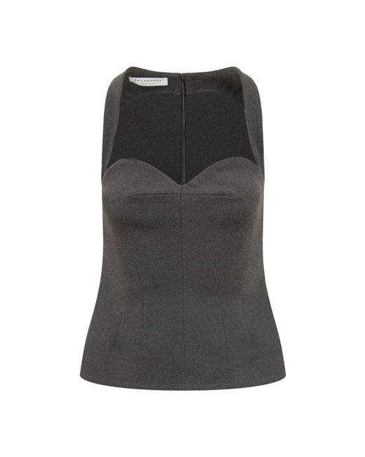 Sleeveless Tops Philosophy Di Lorenzo Serafini de color Black
