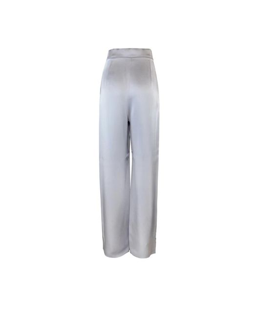 Trousers > wide trousers Max Mara Studio en coloris Gray