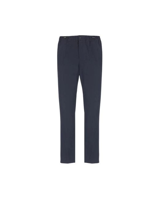 PT Torino Trekkoord Taille Rechte Pijp Broek in het Blue voor heren