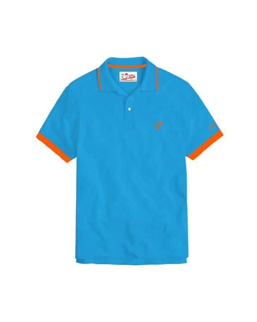 Mc2 Saint Barth Blue Polo Shirts for men