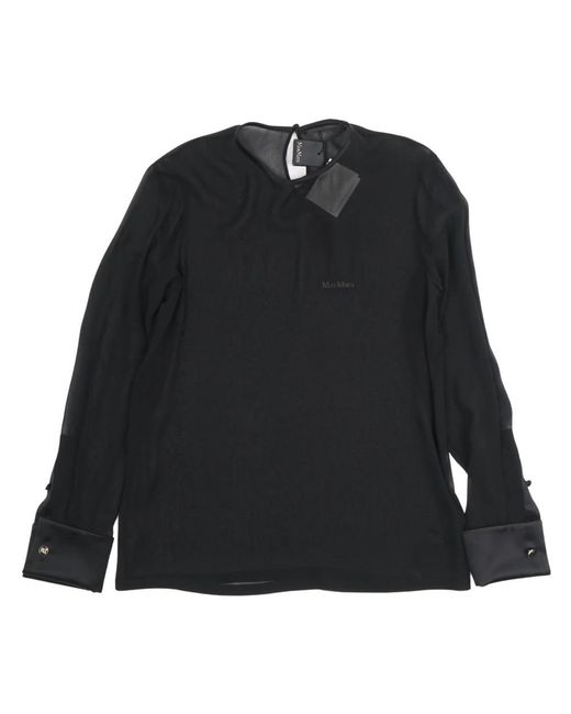 Max Mara Black Blusen