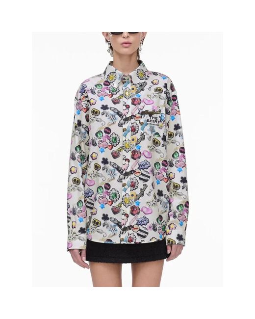Marc Jacobs The Sticker Blouse in het White