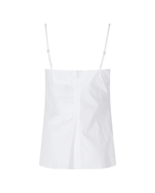 Isabelle Blanche White Sleeveless Tops
