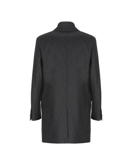 Fay Black Single-Breasted Coats for men