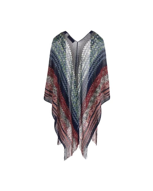 Missoni Capuchon Cape in het Blue