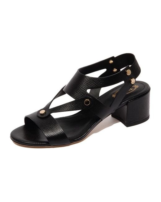 Tod's Black High Heel Sandals